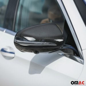 Mercedes GLA Mirror Cover - Omac - Carbon Fiber - Gloss Black - 2020 Mercedes GLA Mirror Cover - Omac - Carbon Fiber - Gloss Black - 2020